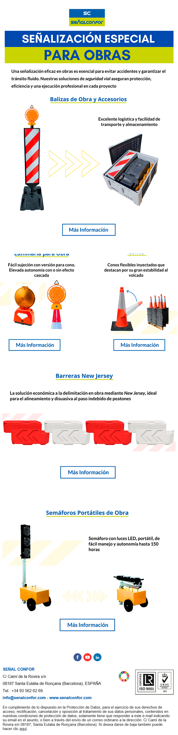 SENALCONFOR.COM - SEÑALIZACIÓN ESPECIAL PARA OBRAS